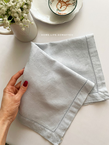 دستمال لینن/کتان ژردوزی