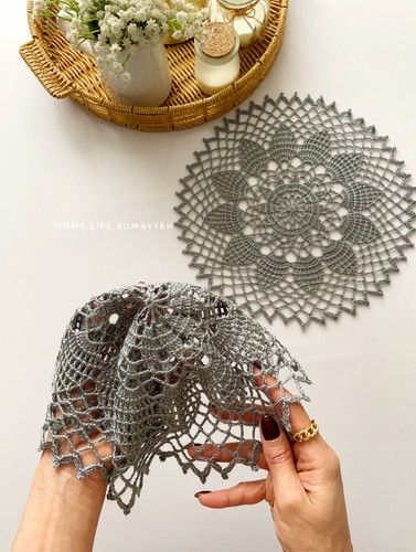 رومیزی قلاب بافی( ۲عددی)