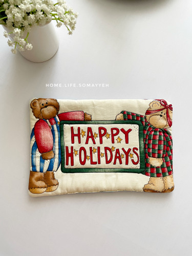 دیوارکوب یا آویز پارچهای Happy Holidays