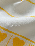 دستمال کتان طرح گلابی