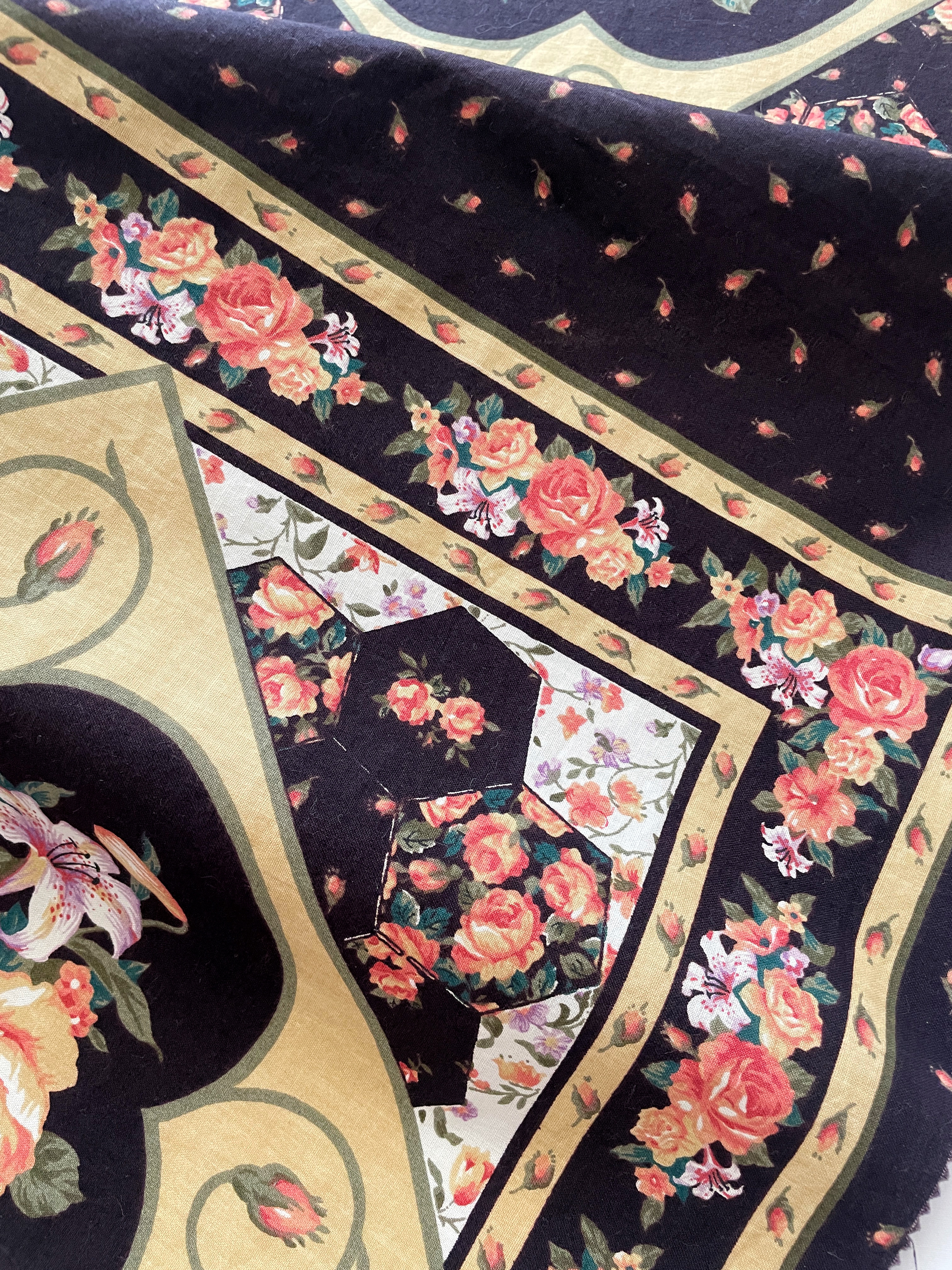 پنل کتان دوخت کوسن/۲عددی