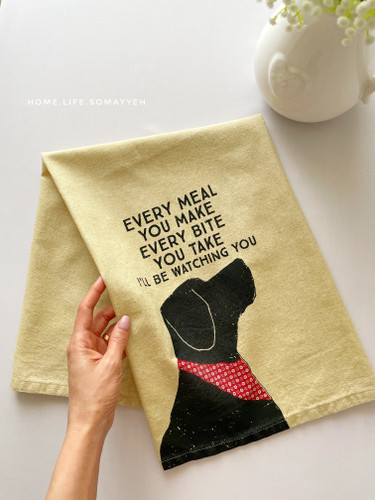 دستمال کتان بزرگ/طرح Dog Lover