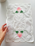 رومیزی حریر تکه دوزی