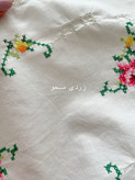 رومیزی شماره دوزی و قلاببافی