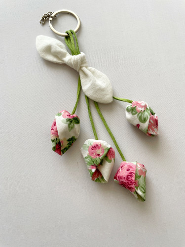جاکلیدی پارچه ای(غنچه رز)
