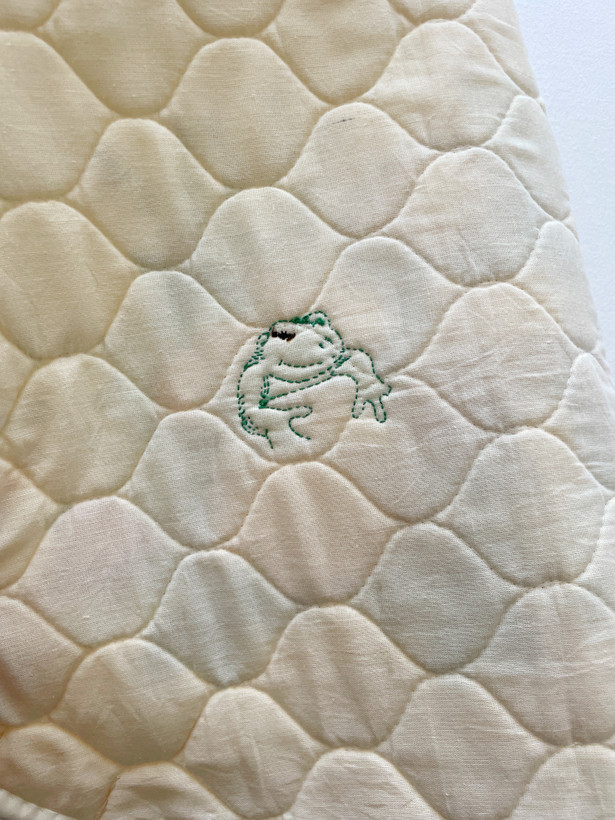 زیربشقابی کتان ابردوزی