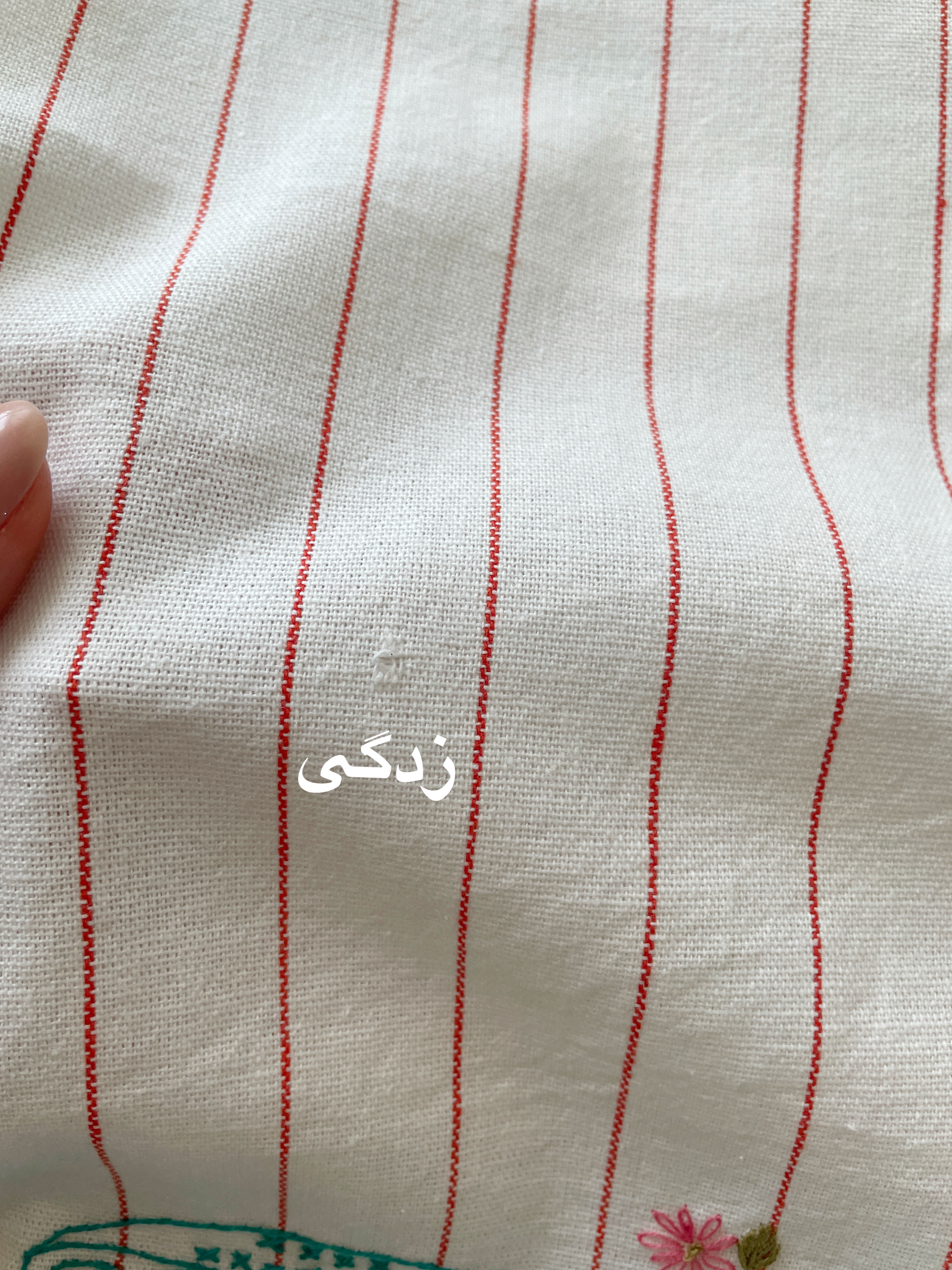 دستمال کتان گلدوزی/محصول استونی
