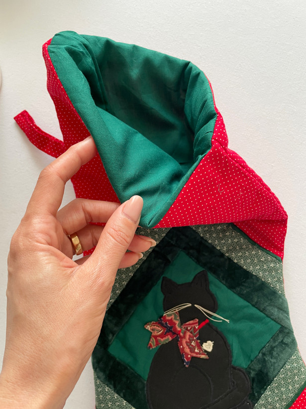 جوراب کریسمس تکه دوزی