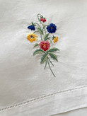 دستمال گلدوزی بنفشه باغی