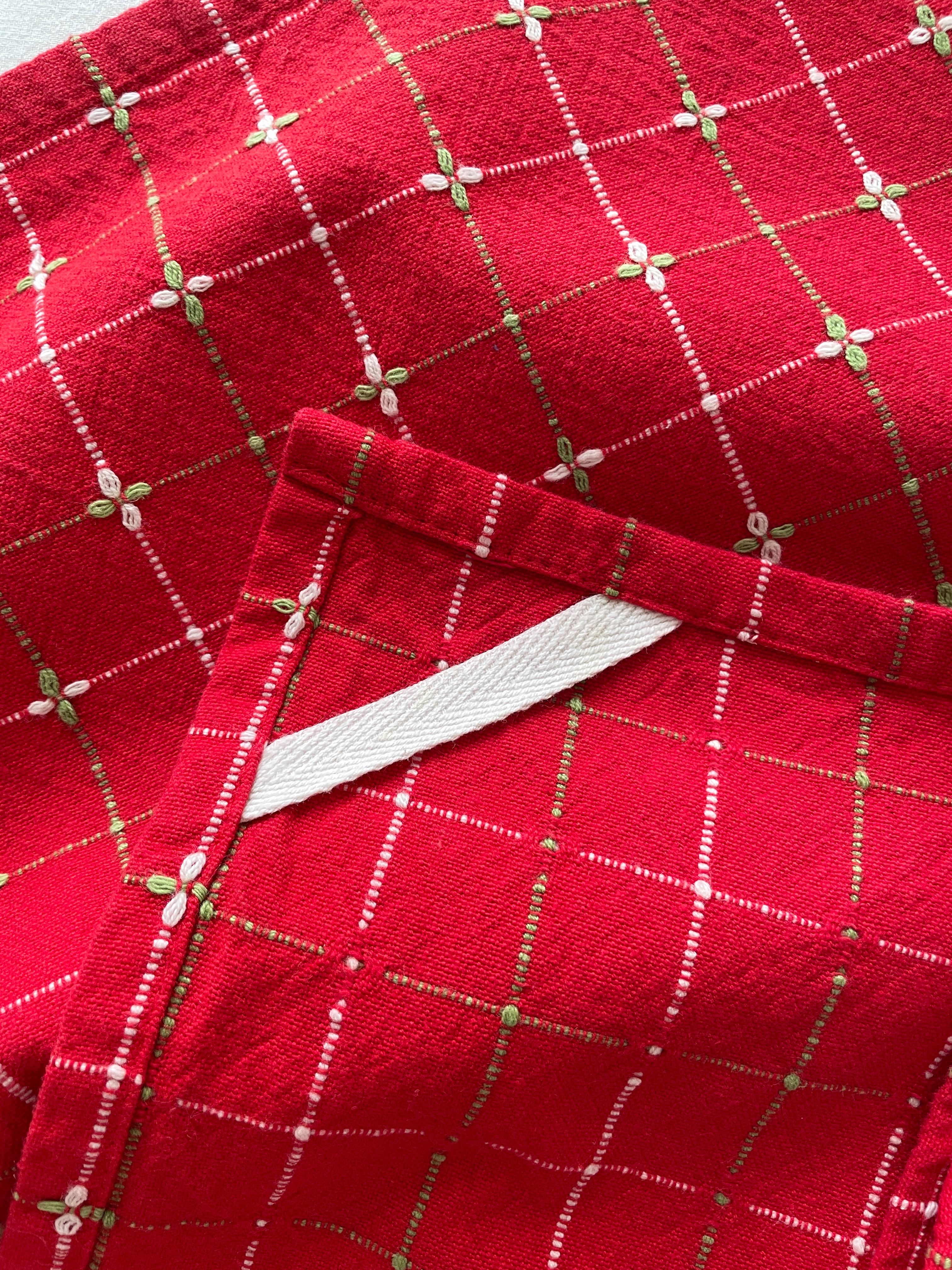 دستمال کتان کوک دوزی