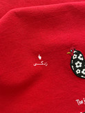دستمال کتان تکه دوزی خروس