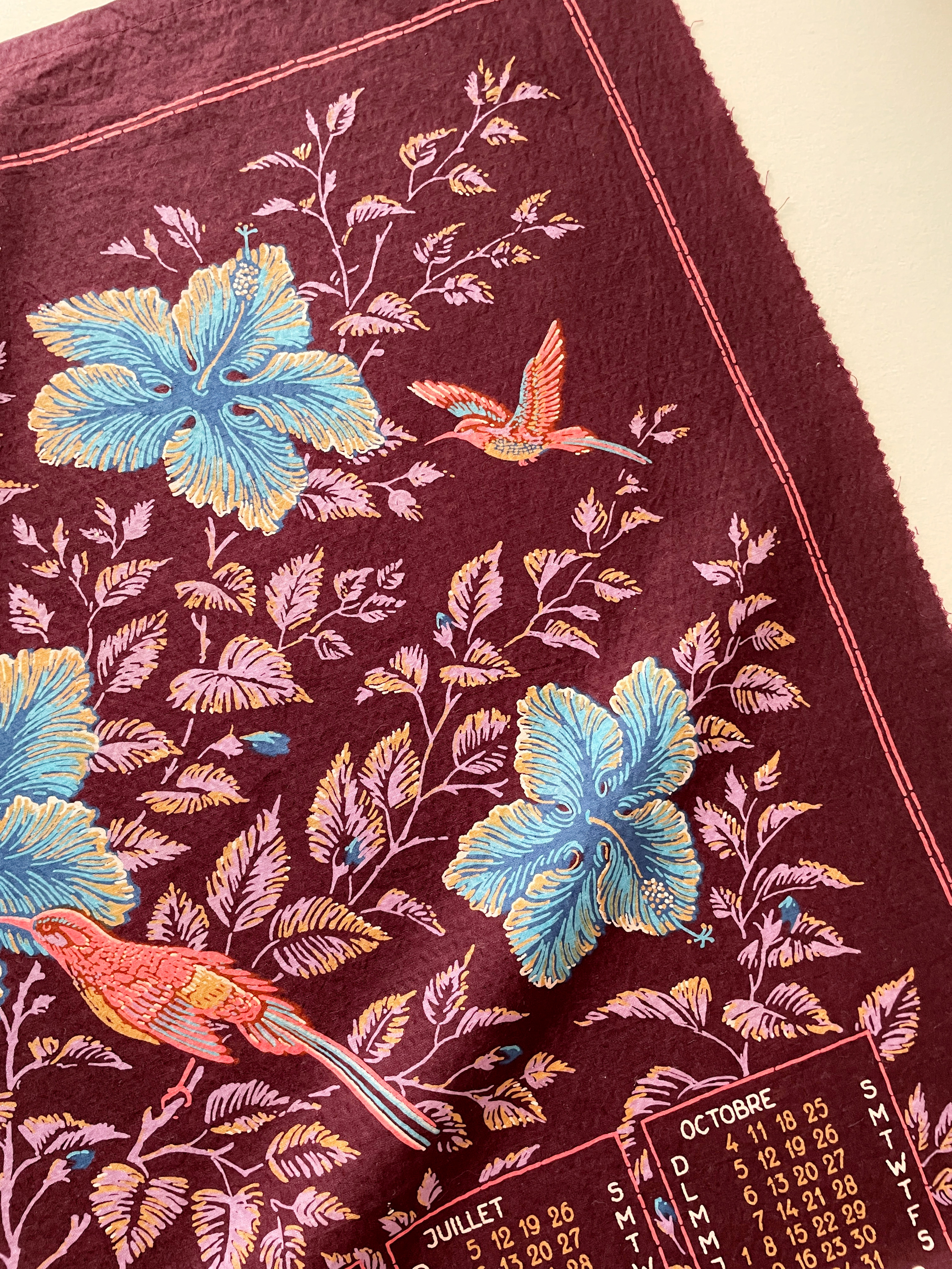 دستمال تقویمی وینتیج VLISCO، سال ۱۹۸۷
