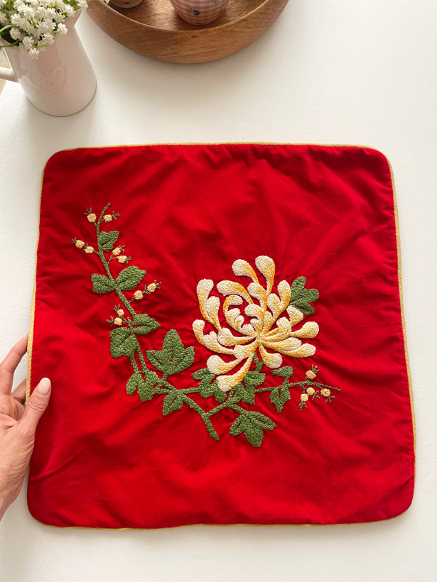 رویه کوسن گلدوزی دستدوز