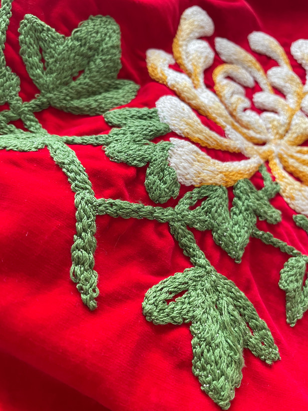 رویه کوسن گلدوزی دستدوز