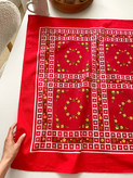 رومیزی یا دستمال کتان بزرگ