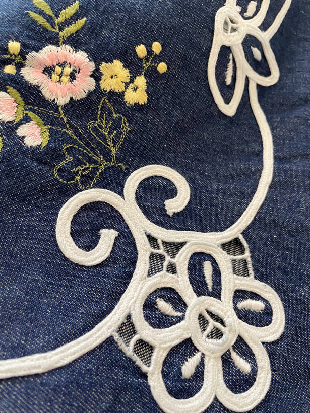 رویه کوسن گلدوزی جین