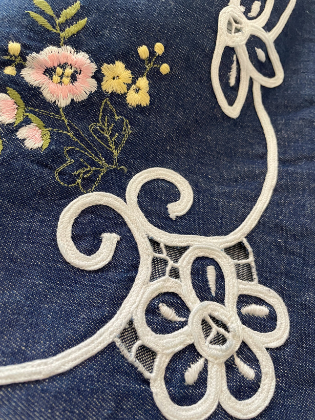 رویه کوسن گلدوزی جین