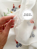 نیم پرده حریر گلدوزی