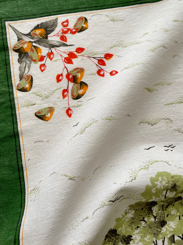 دستمال کتان تابلویی